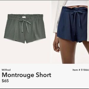 ARITZIA Wilfred Montrouge Crepe Short in Teal, M